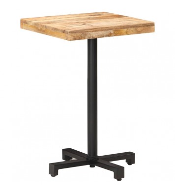 vidaXL Bistro Table Square 19.7"x19.7"x29.5" Rough Mango Wood