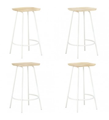 vidaXL Bar Stools 4 pcs Solid Mango Wood