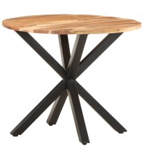 vidaXL Side Table 26.8"x26.8"x22" Solid Acacia Wood