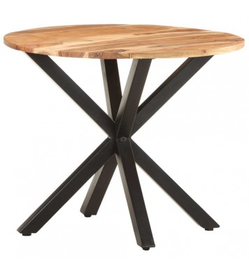 vidaXL Side Table 26.8"x26.8"x22" Solid Acacia Wood