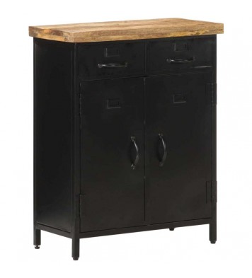 vidaXL Sideboard 23.6"x11.8"x29.9" Rough Mango Wood