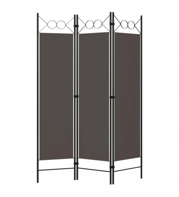 vidaXL 3-Panel Room Divider Anthracite 47.2"x70.9"