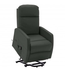 vidaXL Power Lift Massage Recliner Anthracite Faux Leather