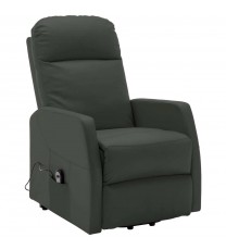 vidaXL Power Lift Massage Recliner Anthracite Faux Leather