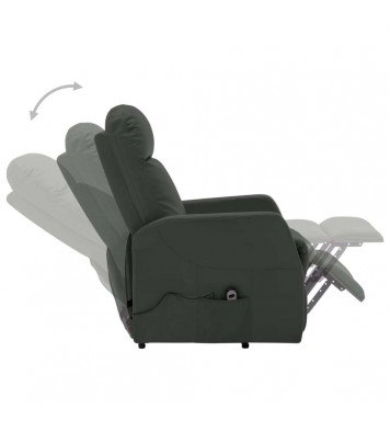 vidaXL Power Lift Massage Recliner Anthracite Faux Leather