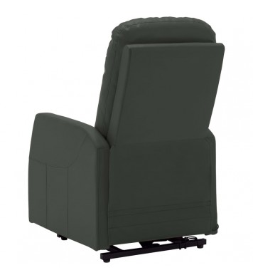 vidaXL Power Lift Massage Recliner Anthracite Faux Leather