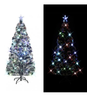 vidaXL Artificial Christmas Tree with Stand/LED 7 ft 280 Branches