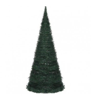 vidaXL Pop-up String Artificial Christmas Tree with LED Green 7 ft