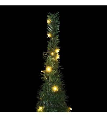 vidaXL Pop-up String Artificial Christmas Tree with LED Green 7 ft