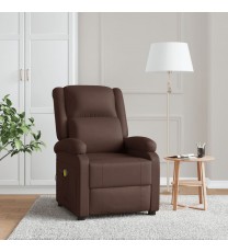 vidaXL Massage Chair Brown Faux Leather