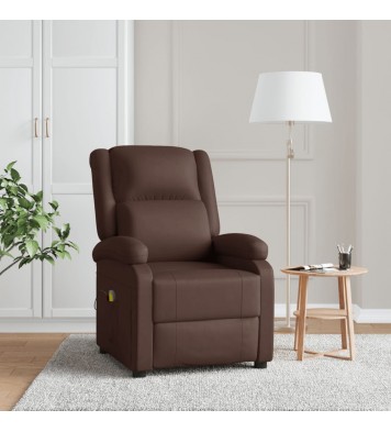 vidaXL Massage Chair Brown Faux Leather