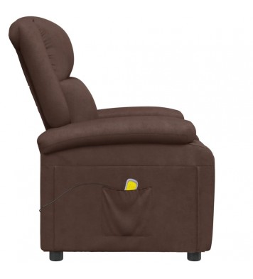 vidaXL Massage Chair Brown Faux Leather