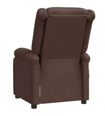 vidaXL Massage Chair Brown Faux Leather