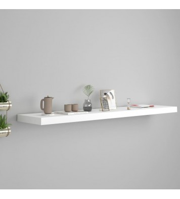 vidaXL Floating Wall Shelf White 47.2"x9.3"x1.5" MDF