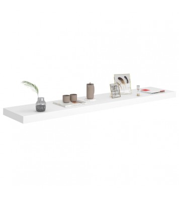 vidaXL Floating Wall Shelf White 47.2"x9.3"x1.5" MDF