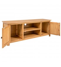 vidaXL TV Stand 43.3"x13.8"x17.3" Solid Oak Wood