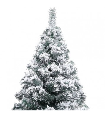 vidaXL Artificial Christmas Tree with Flocked Snow Green 4 ft PVC