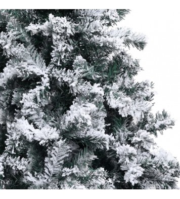 vidaXL Artificial Christmas Tree with Flocked Snow Green 4 ft PVC