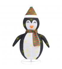 vidaXL Decorative Christmas Snow Penguin Figure LED Luxury Fabric 4 ft