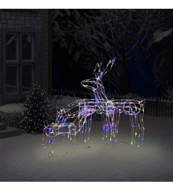 vidaXL 3 Piece Christmas Light Display Reindeers 229 LEDs