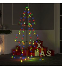 vidaXL Christmas Cone Tree 160 LEDs Indoor and Outdoor 3x4 ft