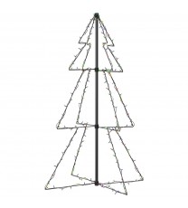 vidaXL Christmas Cone Tree 160 LEDs Indoor and Outdoor 3x4 ft