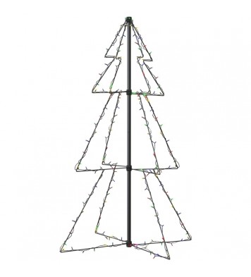 vidaXL Christmas Cone Tree 160 LEDs Indoor and Outdoor 3x4 ft