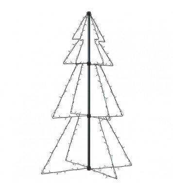 vidaXL Christmas Cone Tree 160 LEDs Indoor and Outdoor 3x4 ft