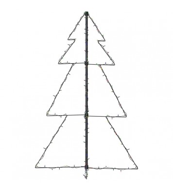 vidaXL Christmas Cone Tree 160 LEDs Indoor and Outdoor 3x4 ft