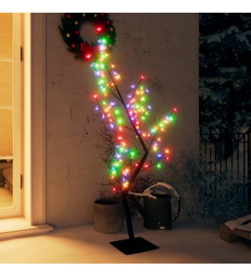 vidaXL Christmas Tree 128 LEDs Colorful Light Cherry Blossom 4 ft