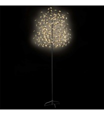 vidaXL Christmas Tree 220 LEDs Warm White Light Cherry Blossom 7 ft