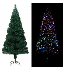 vidaXL Artificial Christmas Tree with Stand Green 6 ft Fiber Optic