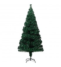 vidaXL Artificial Christmas Tree with Stand Green 6 ft Fiber Optic