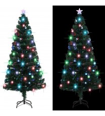 vidaXL Artificial Christmas Tree with Stand/LED 5 ft Fiber Optic