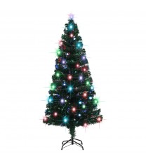 vidaXL Artificial Christmas Tree with Stand/LED 5 ft Fiber Optic