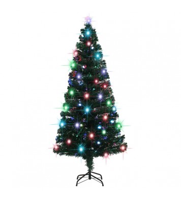 vidaXL Artificial Christmas Tree with Stand/LED 5 ft Fiber Optic