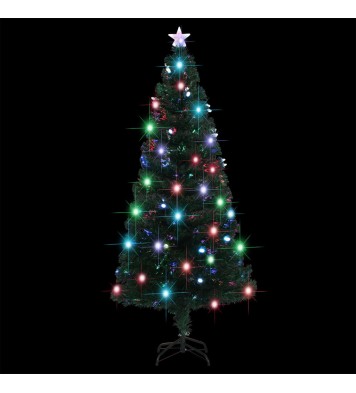 vidaXL Artificial Christmas Tree with Stand/LED 5 ft Fiber Optic