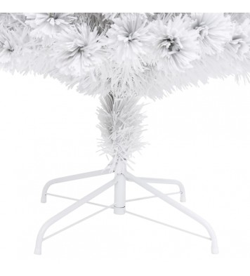 vidaXL Artificial Christmas Tree with LED White 5 ft Fiber Optic