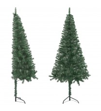 vidaXL Corner Artificial Christmas Tree Green 4 ft PVC