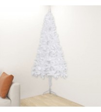 vidaXL Corner Artificial Christmas Tree White 4 ft PVC