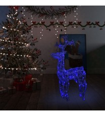 vidaXL Reindeer Christmas Decoration 90 LEDs 2x1x3 ft Acrylic