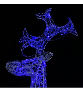 vidaXL Reindeer Christmas Decoration 90 LEDs 2x1x3 ft Acrylic