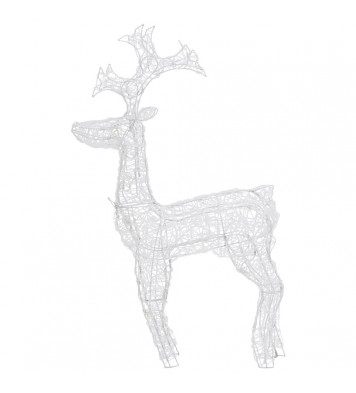 vidaXL Reindeer Christmas Decoration 90 LEDs 2x1x3 ft Acrylic