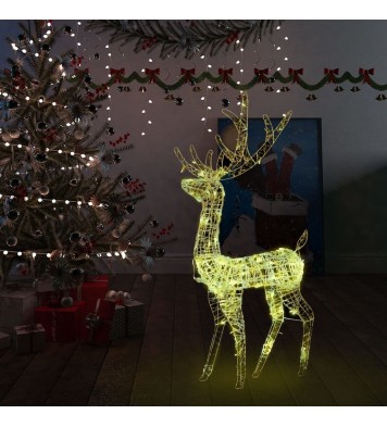 vidaXL Acrylic Reindeer Christmas Decoration 140 LEDs 4 ft Warm White