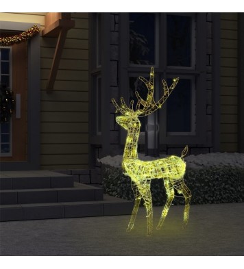 vidaXL Acrylic Reindeer Christmas Decoration 140 LEDs 4 ft Warm White