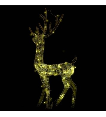 vidaXL Acrylic Reindeer Christmas Decoration 140 LEDs 4 ft Warm White