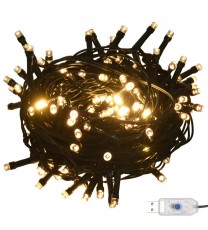 vidaXL 61 Piece Christmas Ball Set with Peak and 150 LEDs Rose Gold