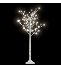 vidaXL Christmas Tree 128 LEDs 4 ft Cold White Willow Indoor Outdoor