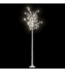 vidaXL Christmas Tree 220 LEDs 7 ft Cold White Willow Indoor Outdoor