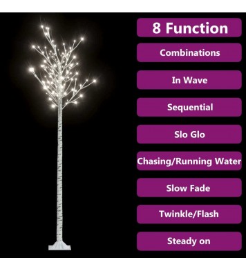 vidaXL Christmas Tree 220 LEDs 7 ft Cold White Willow Indoor Outdoor